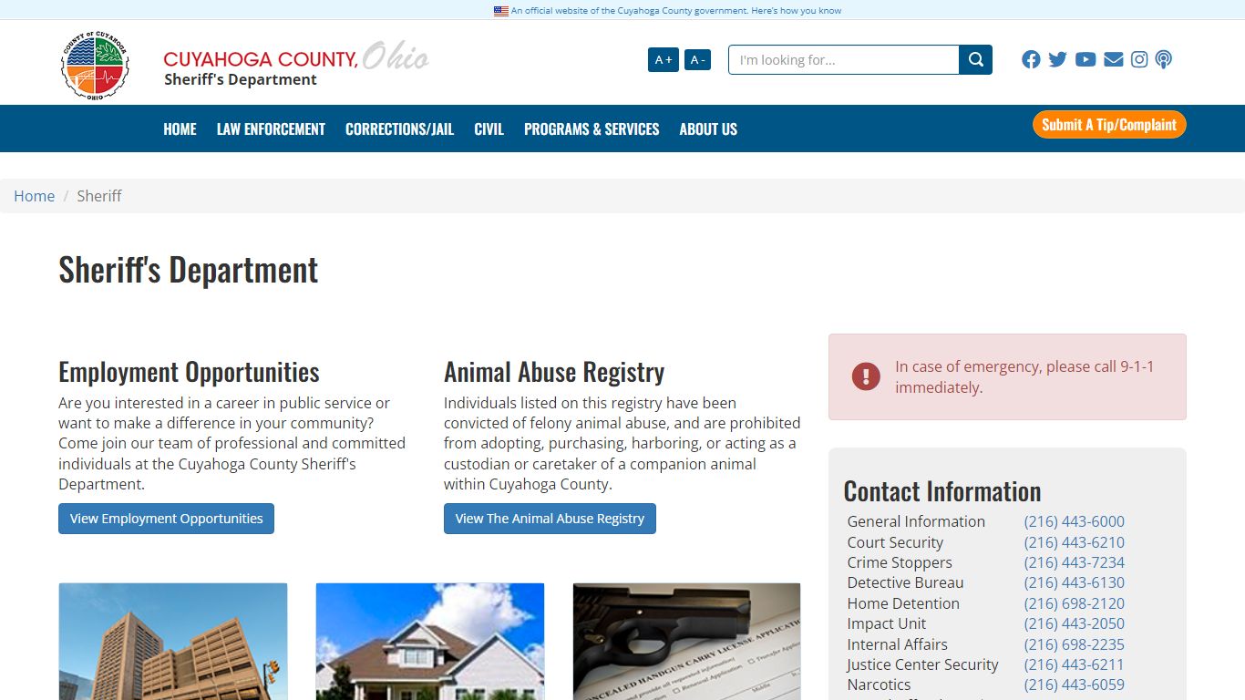 Corrections - Cuyahoga County Sheriff's Office